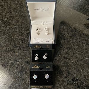 Argento Vivo & Amber Lee Earings - NWT, purchased but never worn